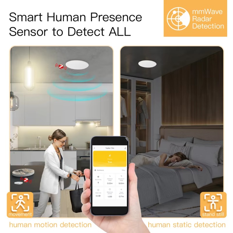 Tuya Smart 2-in-1 PIR Ceiling  - đánh giá và giá Home Bar Android