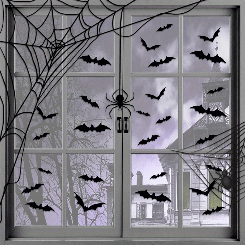 3D Black PVC Bat Halloween Wal - đánh giá và giá Home Bar Set